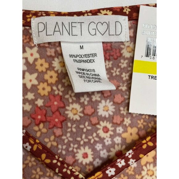 Planet Gold Long Sleeve Boho Top MEDIUM (2323) - Picture 3 of 4